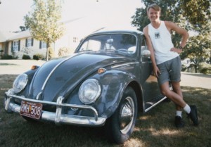 Vince and His '64 VW Bug in 1986