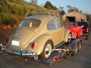 '67 VW Bug rear view